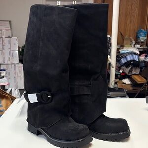 Elegant Black Over the Knee Boots